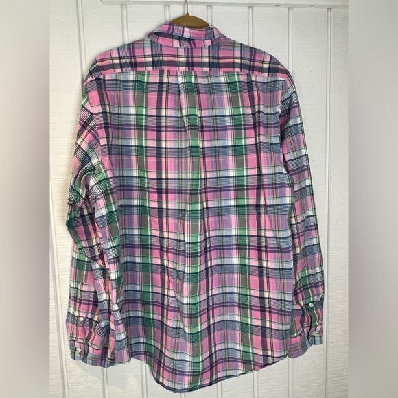 Ralph Lauren Men's Classic-Fit Performance Oxford‎ Shirt Pink/ Blue XXL - Picture 2 of 10